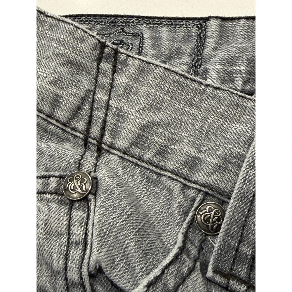 Rock & Republic Twister Jeans Mens 36 Gray Distressed Bootcut Vintage Denim